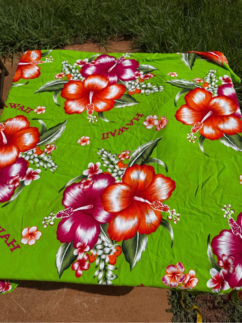Aloha Fashion Hawaiian Floral Rayon Sarong Beach Wrap Pareo Green One Size - Picture 4 of 7
